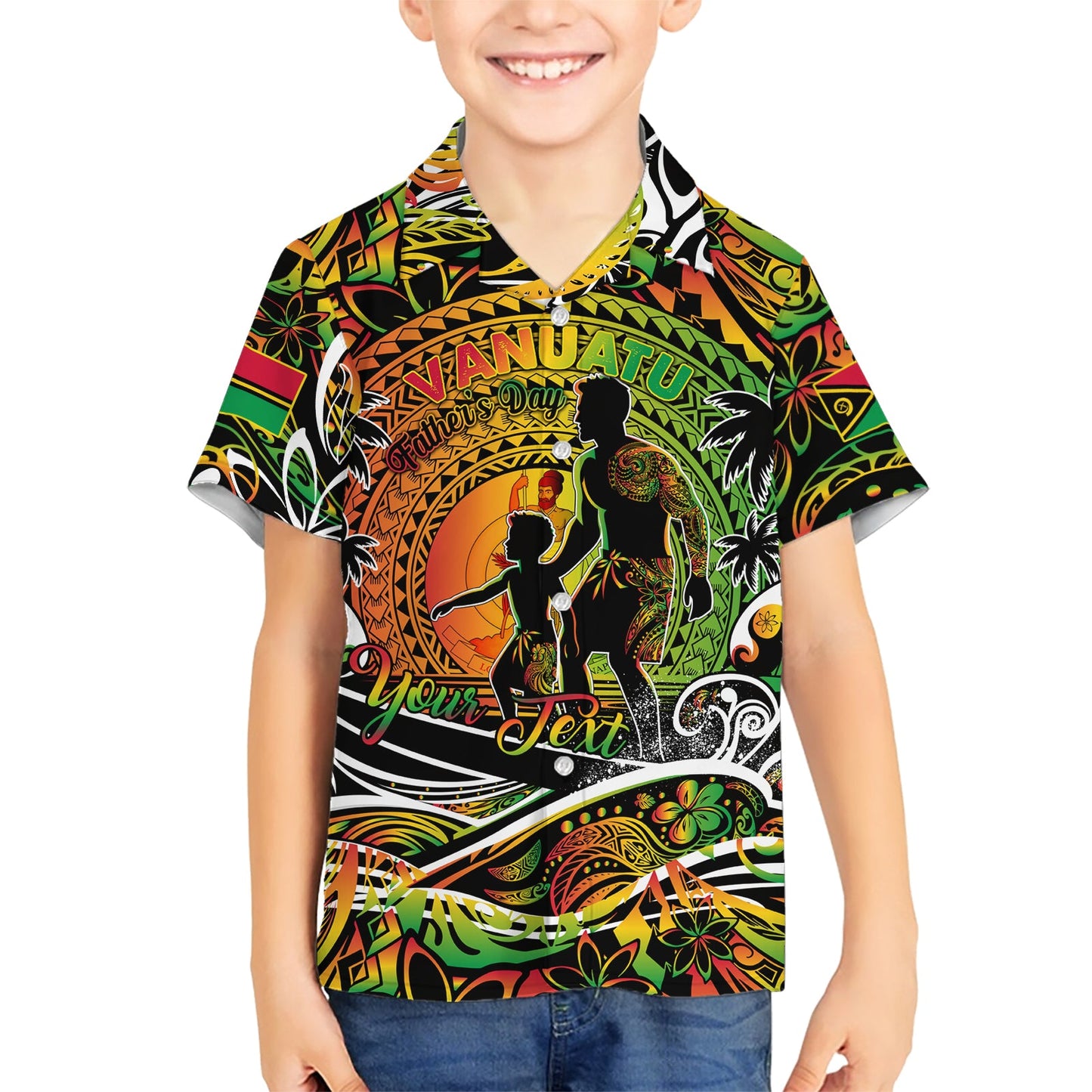 Vatertag Vanuatu Hawaiihemd Special Dad Polynesien Paradies DT02