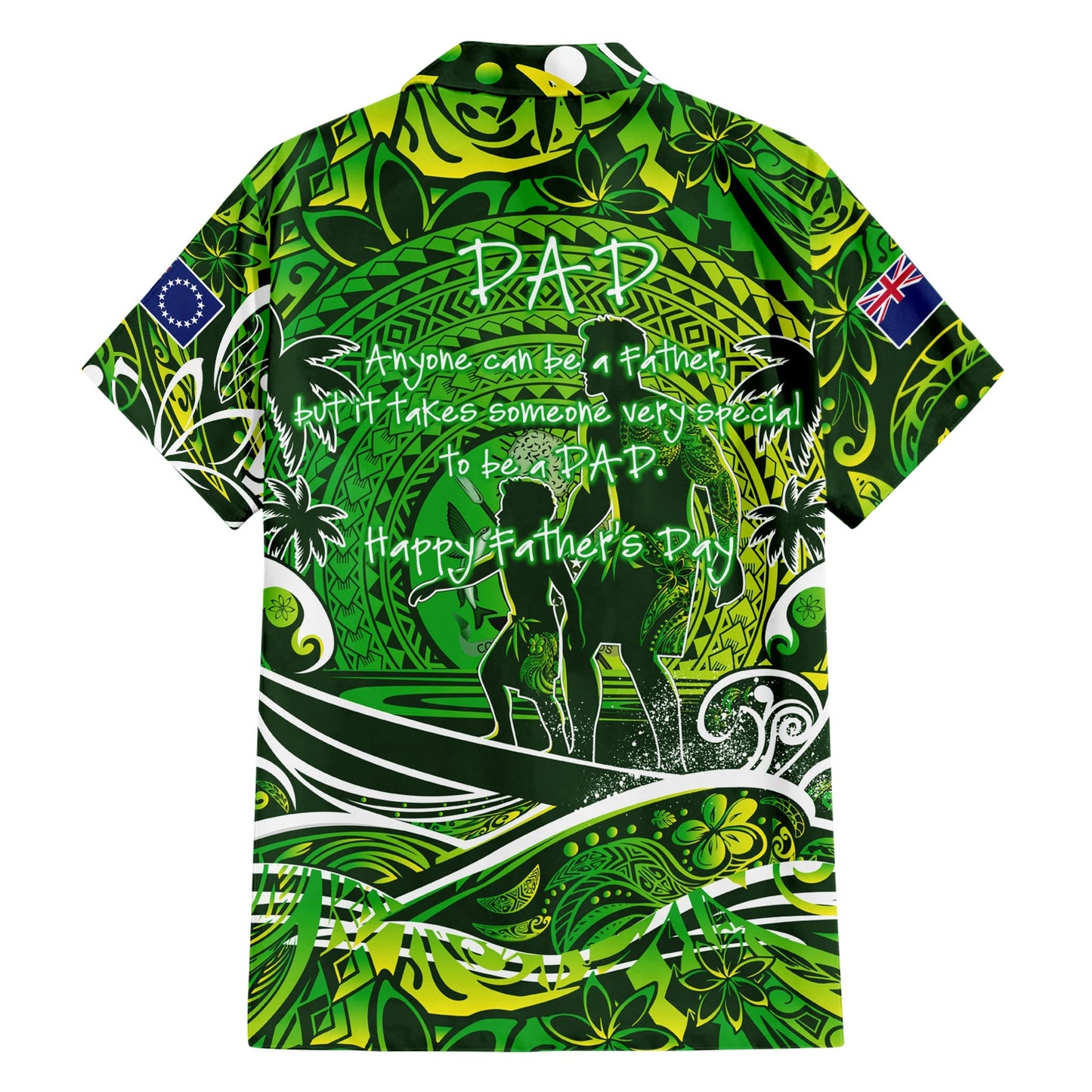 Vatertag Cook Islands Hawaiihemd Special Dad Polynesien Paradies DT02