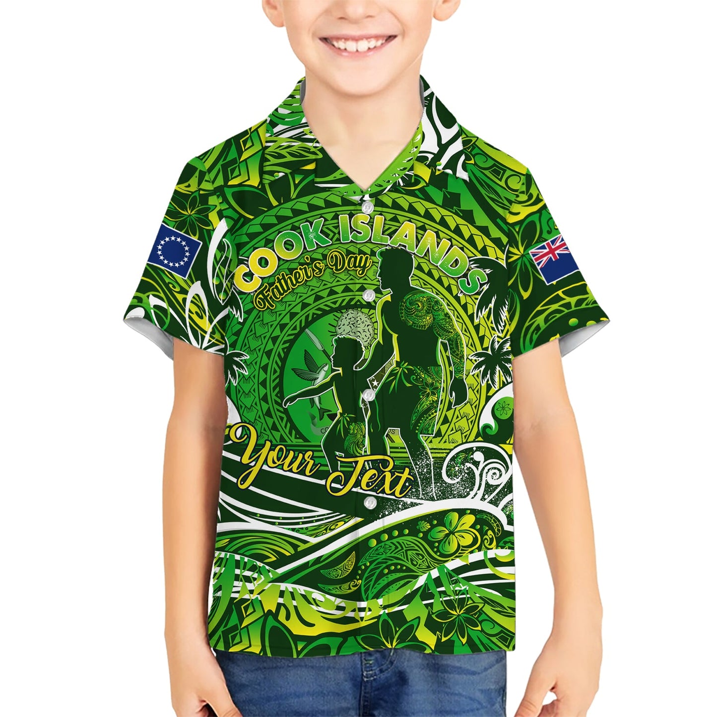 Vatertag Cook Islands Hawaiihemd Special Dad Polynesien Paradies DT02