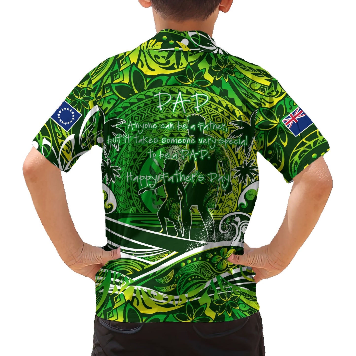 Vatertag Cook Islands Hawaiihemd Special Dad Polynesien Paradies DT02