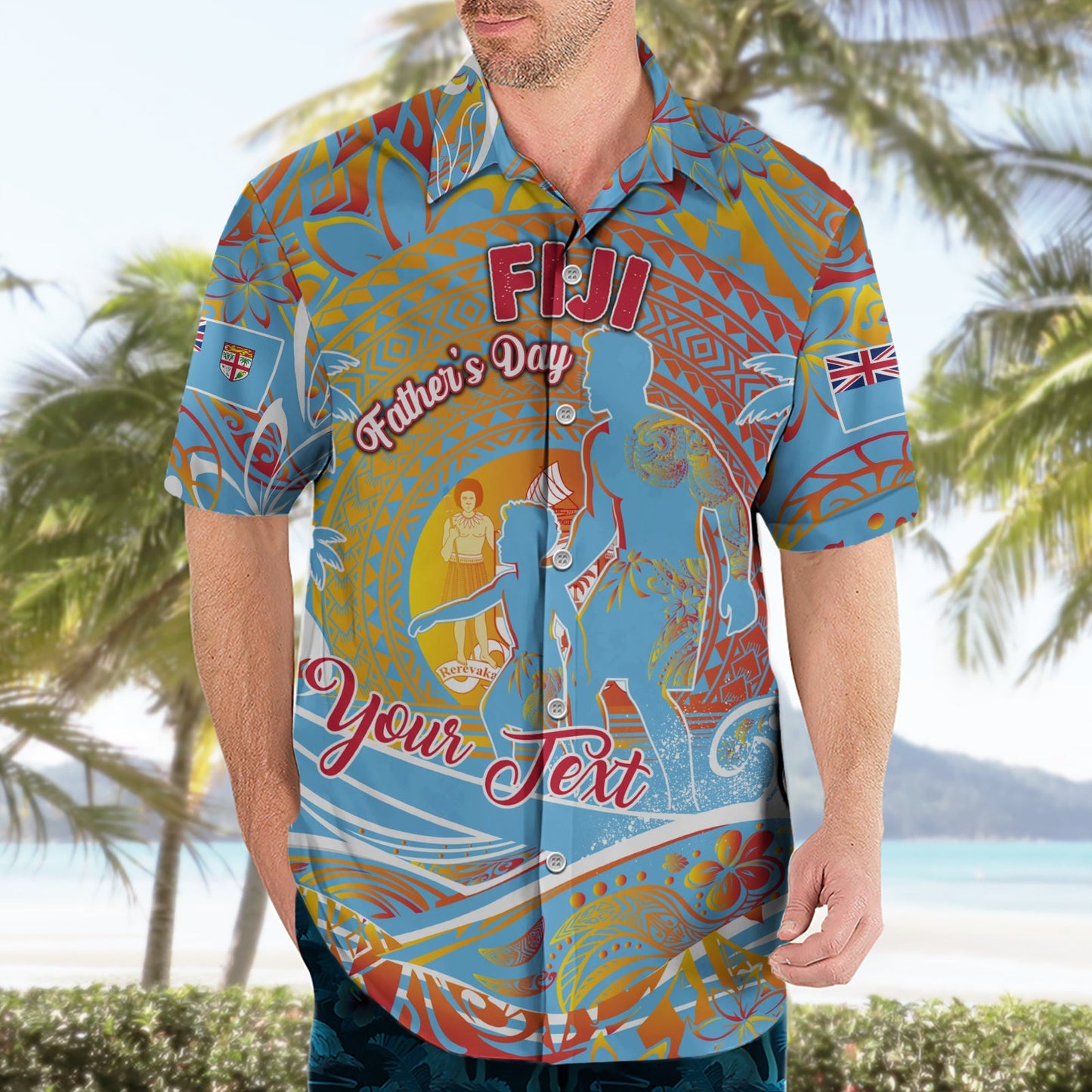 Vatertag Fidschi Hawaiihemd Special Dad Polynesien Paradies DT02