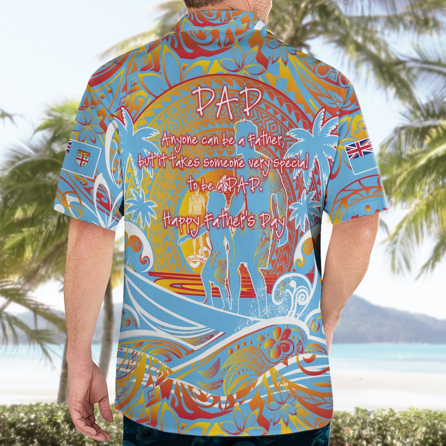 Vatertag Fidschi Hawaiihemd Special Dad Polynesien Paradies DT02
