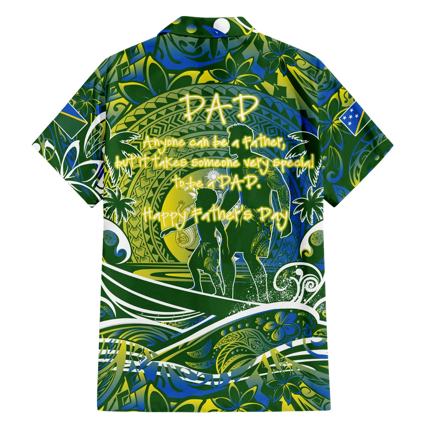 Vatertag Salomon-Inseln Hawaii-Shirt Special Dad Polynesien Paradies DT02
