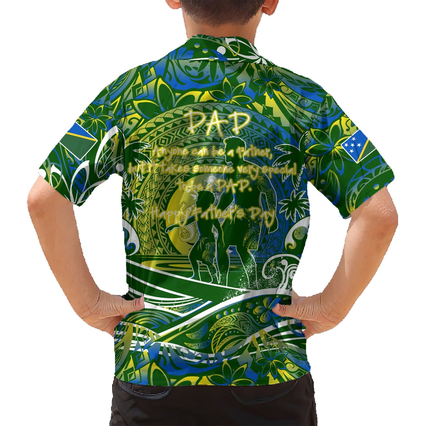 Vatertag Salomon-Inseln Hawaii-Shirt Special Dad Polynesien Paradies DT02