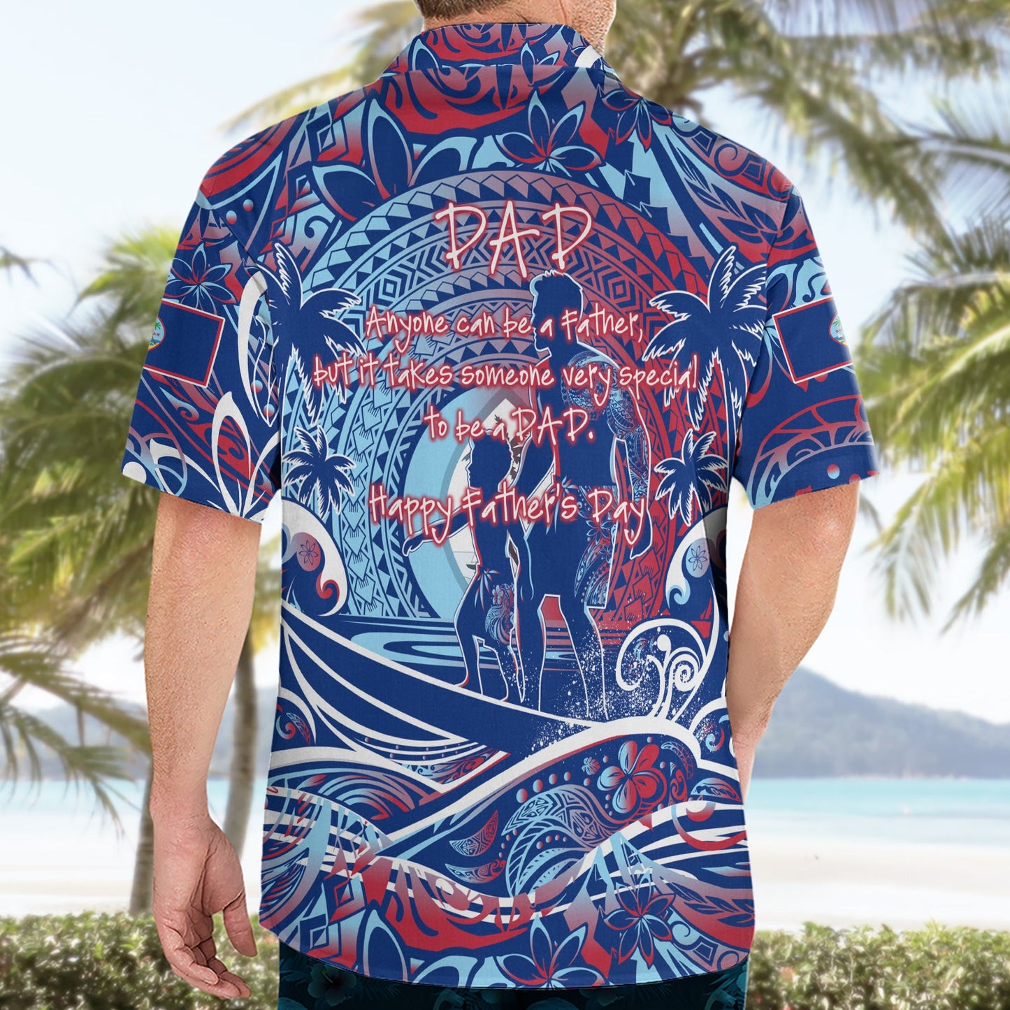 Vatertag Guam Hawaiihemd Special Dad Polynesien Paradies DT02