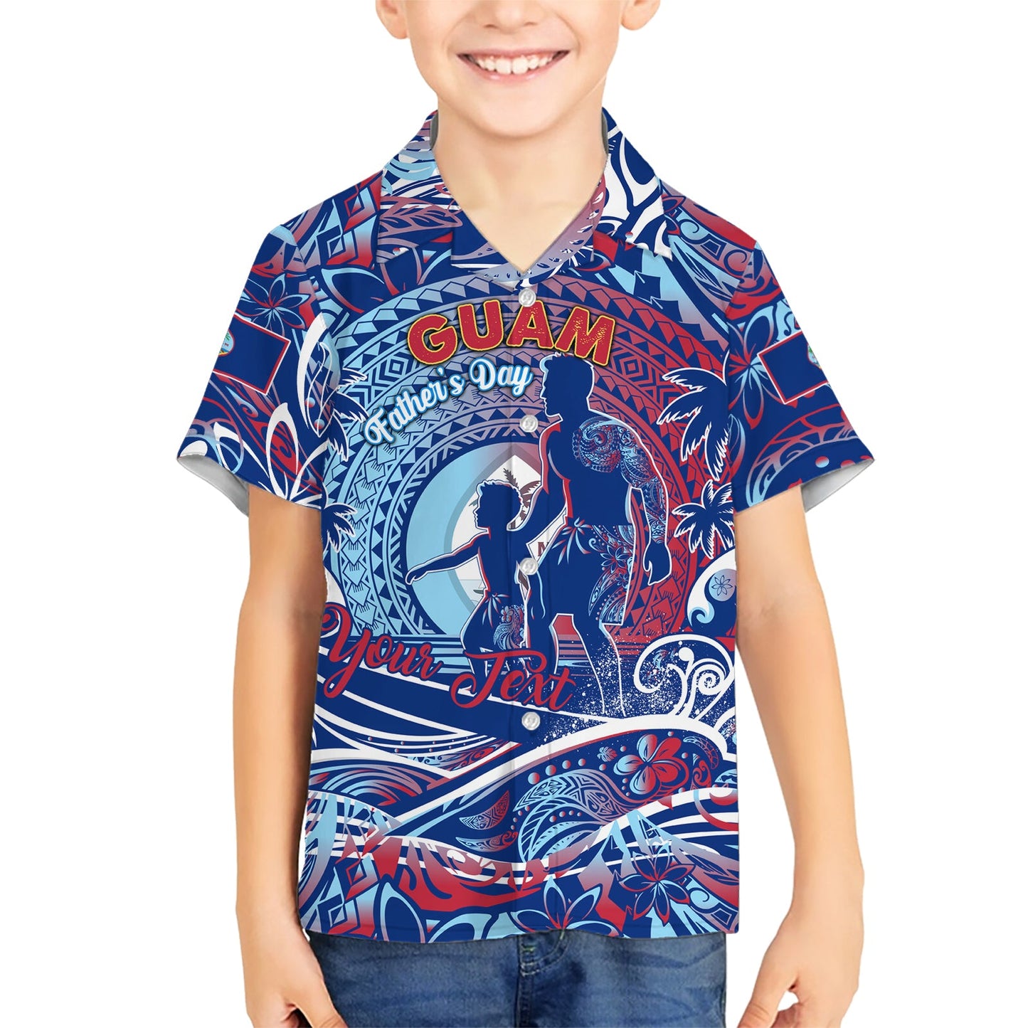 Vatertag Guam Hawaiihemd Special Dad Polynesien Paradies DT02