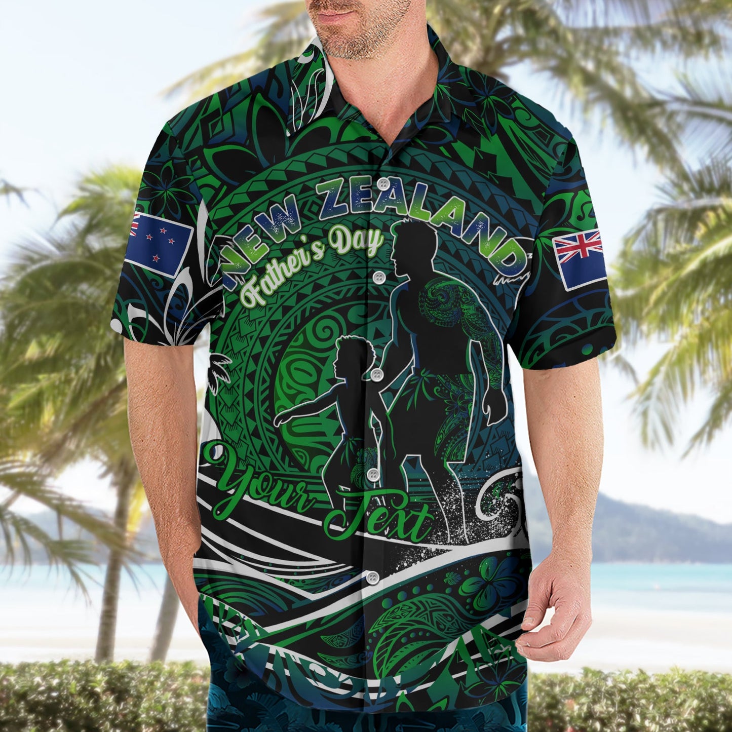 Vatertag Neuseeland Hawaiihemd Special Dad Polynesien Paradies DT02