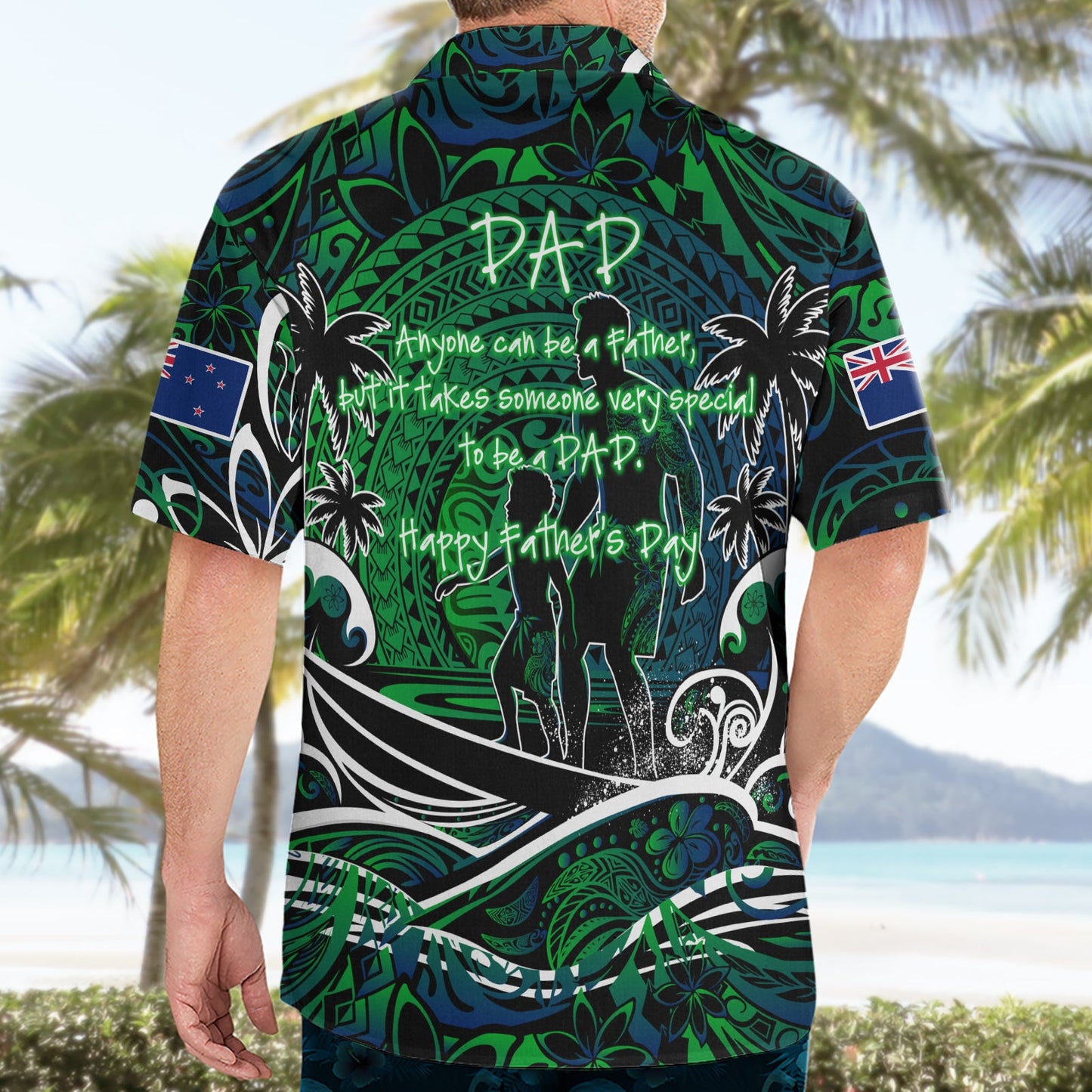 Vatertag Neuseeland Hawaiihemd Special Dad Polynesien Paradies DT02