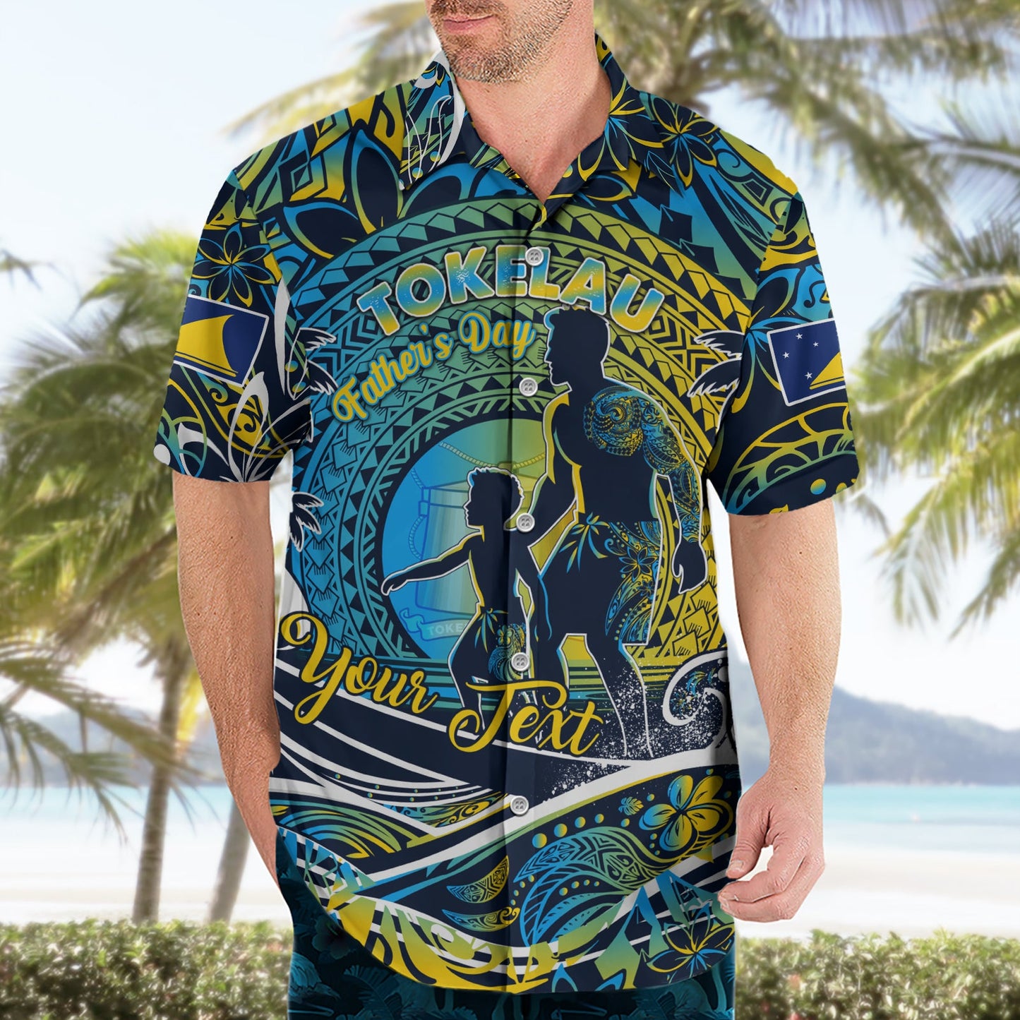 Vatertag Tokelau Hawaiihemd Special Dad Polynesien Paradies DT02