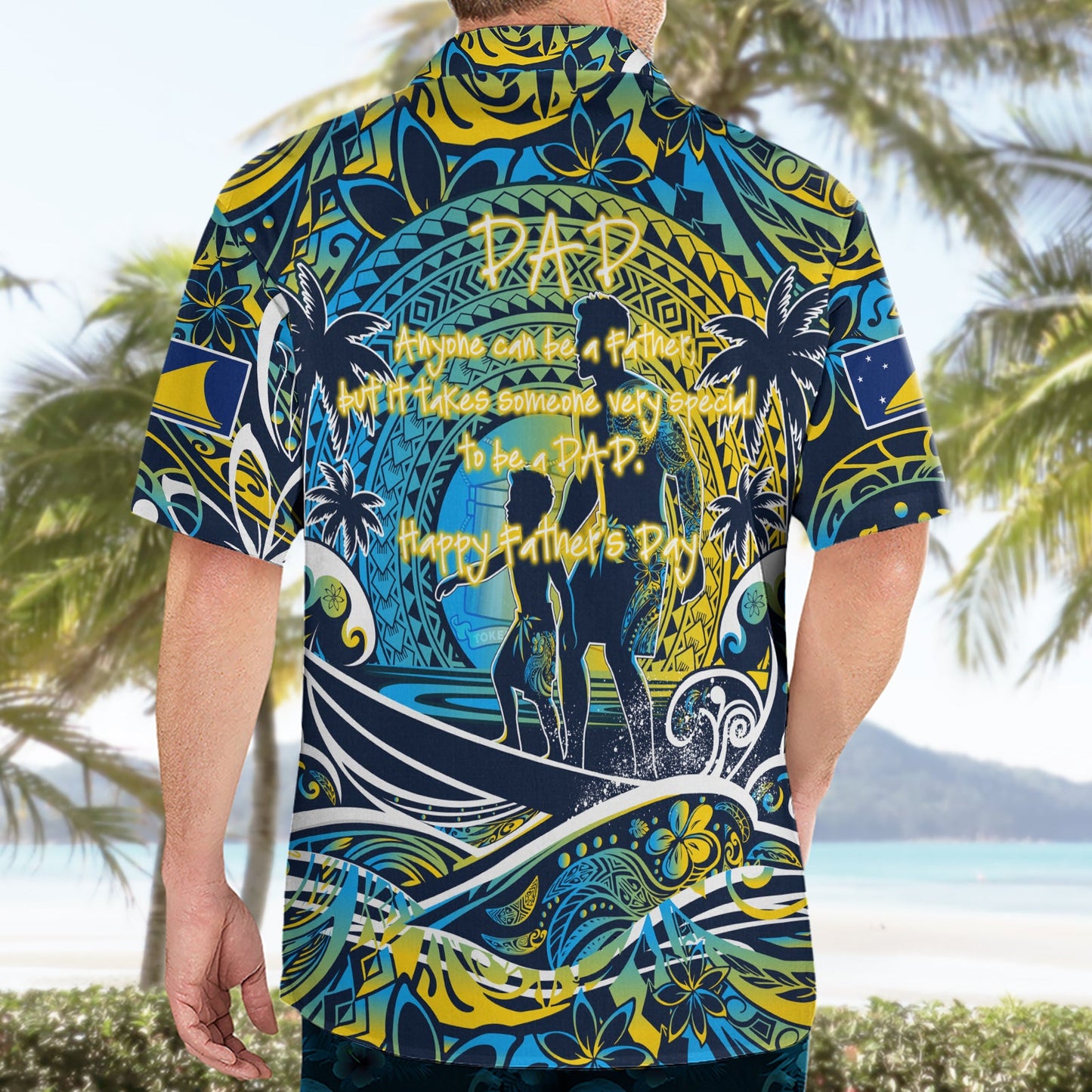 Vatertag Tokelau Hawaiihemd Special Dad Polynesien Paradies DT02