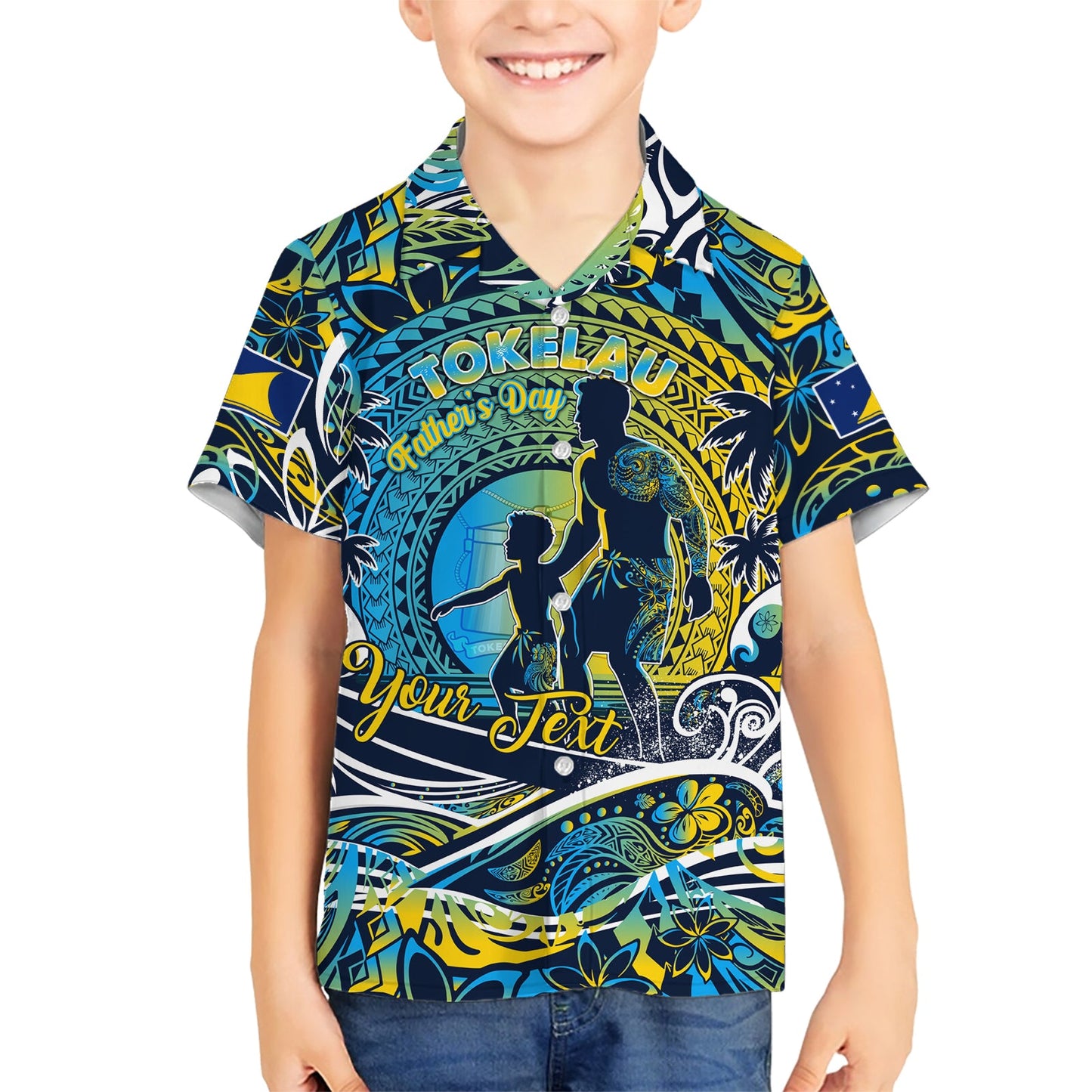Vatertag Tokelau Hawaiihemd Special Dad Polynesien Paradies DT02