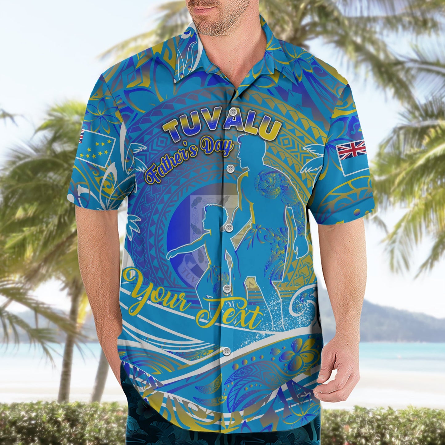 Vatertag Tuvalu Hawaiihemd Special Dad Polynesien Paradies DT02