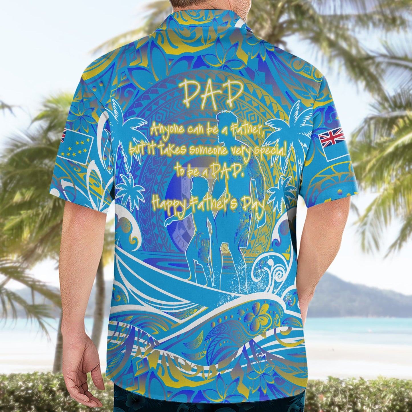 Vatertag Tuvalu Hawaiihemd Special Dad Polynesien Paradies DT02