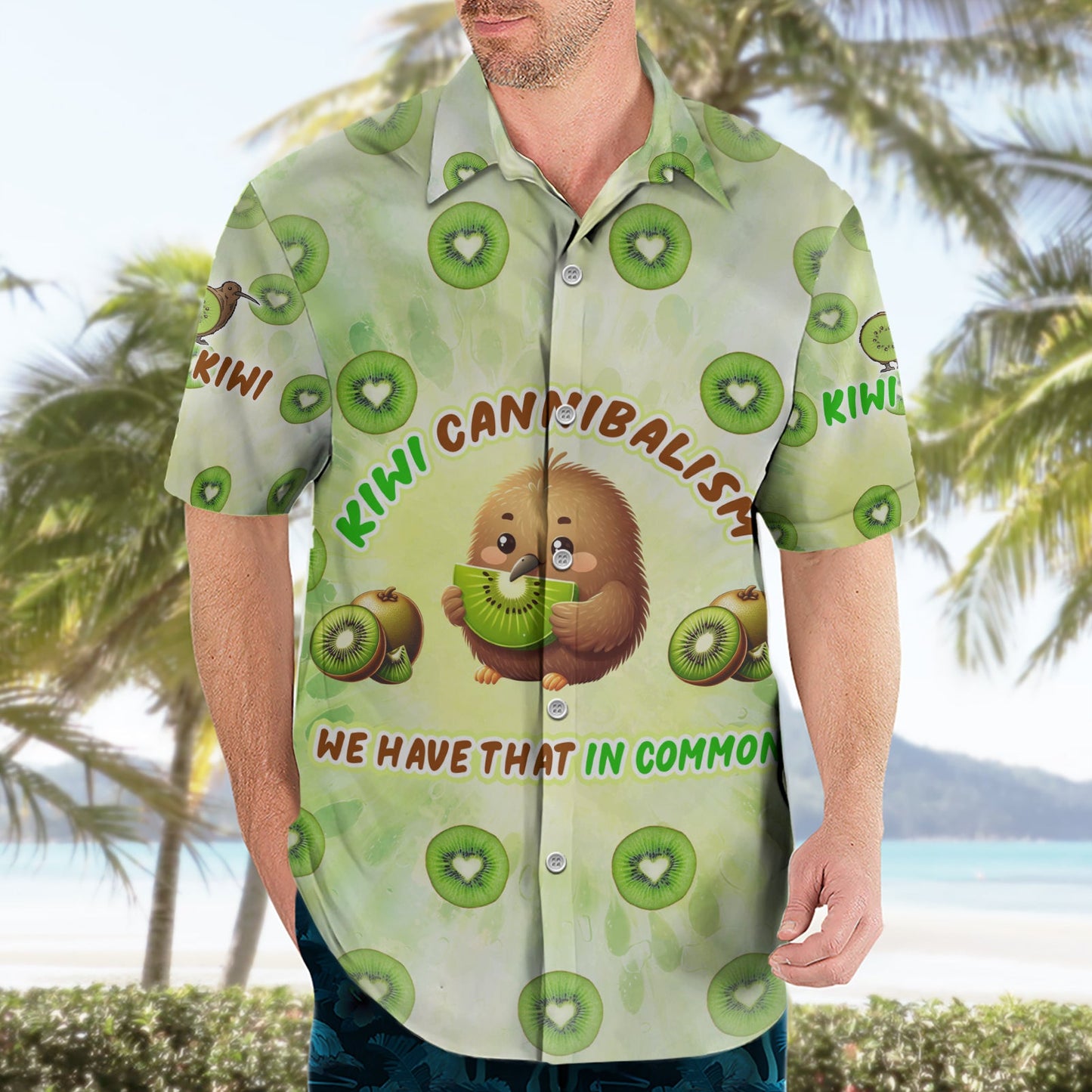 Kiwi Kannibalismus Hawaiihemd Neuseeland Kiwi süßer Vogel lustig DT02