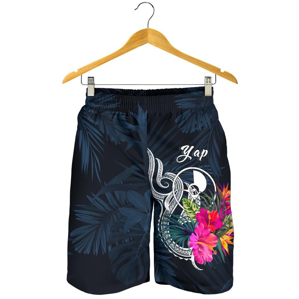 Yap Micronesia Herren Bermuda Shorts - Tropische Blume
