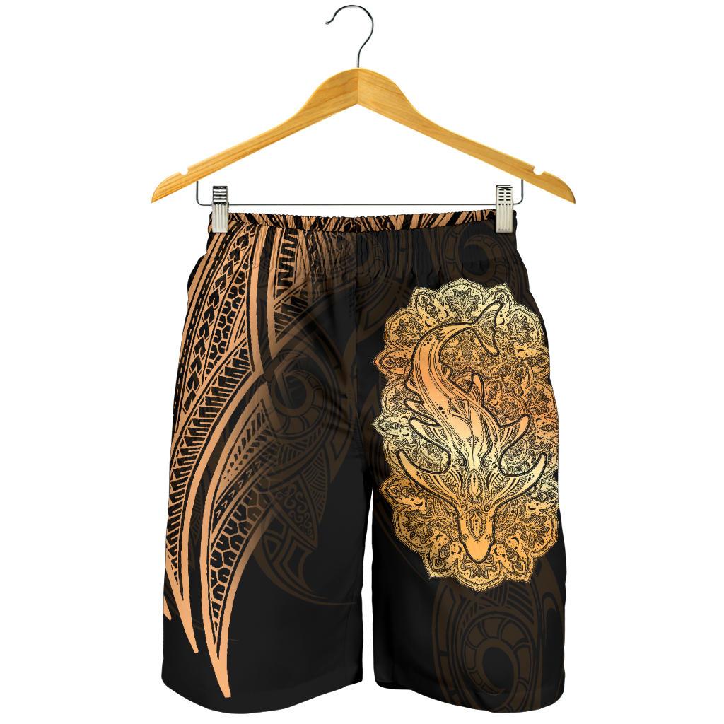 Wild Shark Polynesianische Bermuda Shorts für Herren