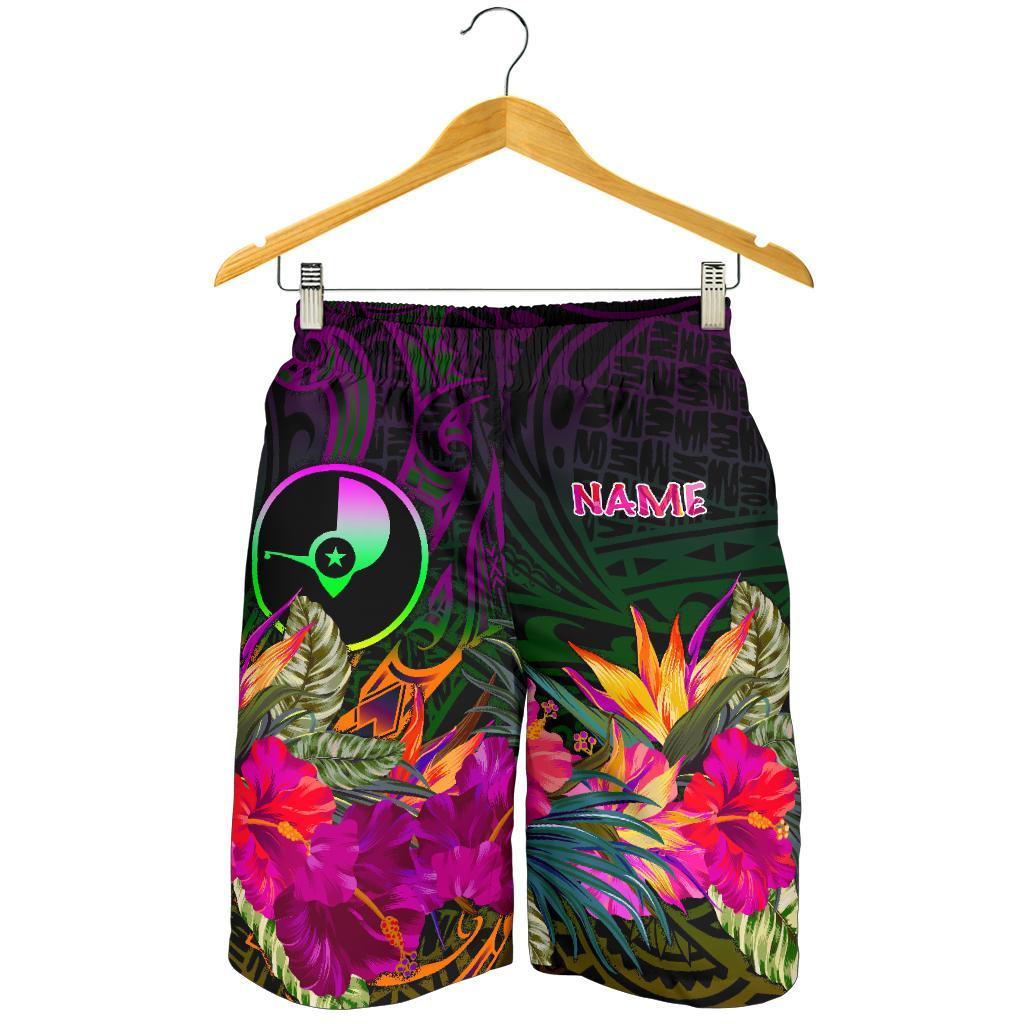 YAP Personalisierte Herren-Bermuda Shorts - Summer Hibiscus