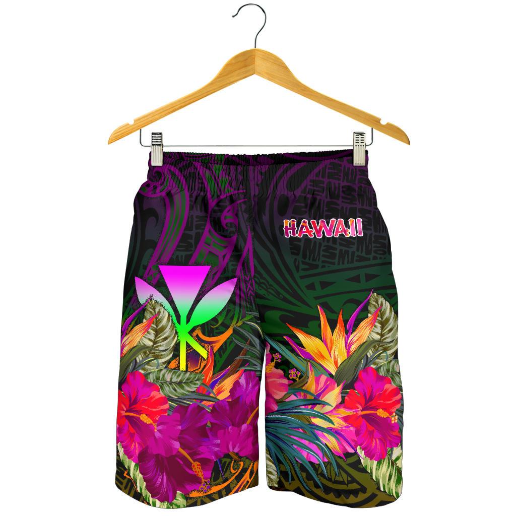 Polynesian Hawaii Kanaka Maoli Herren Bermuda Shorts - Summer Hibiscus
