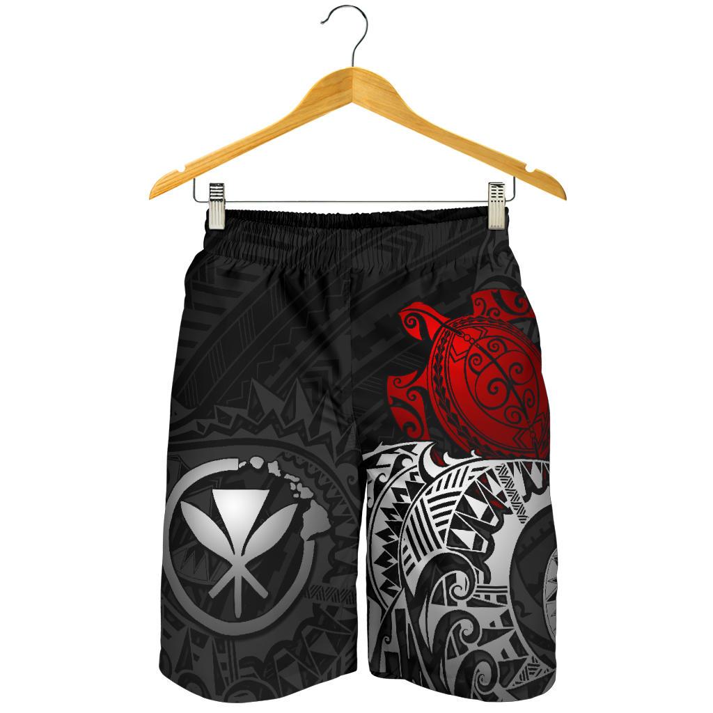 Polynesian Hawaii Bermudas Shorts (Herren) - Polynesian Turtle (Rot)