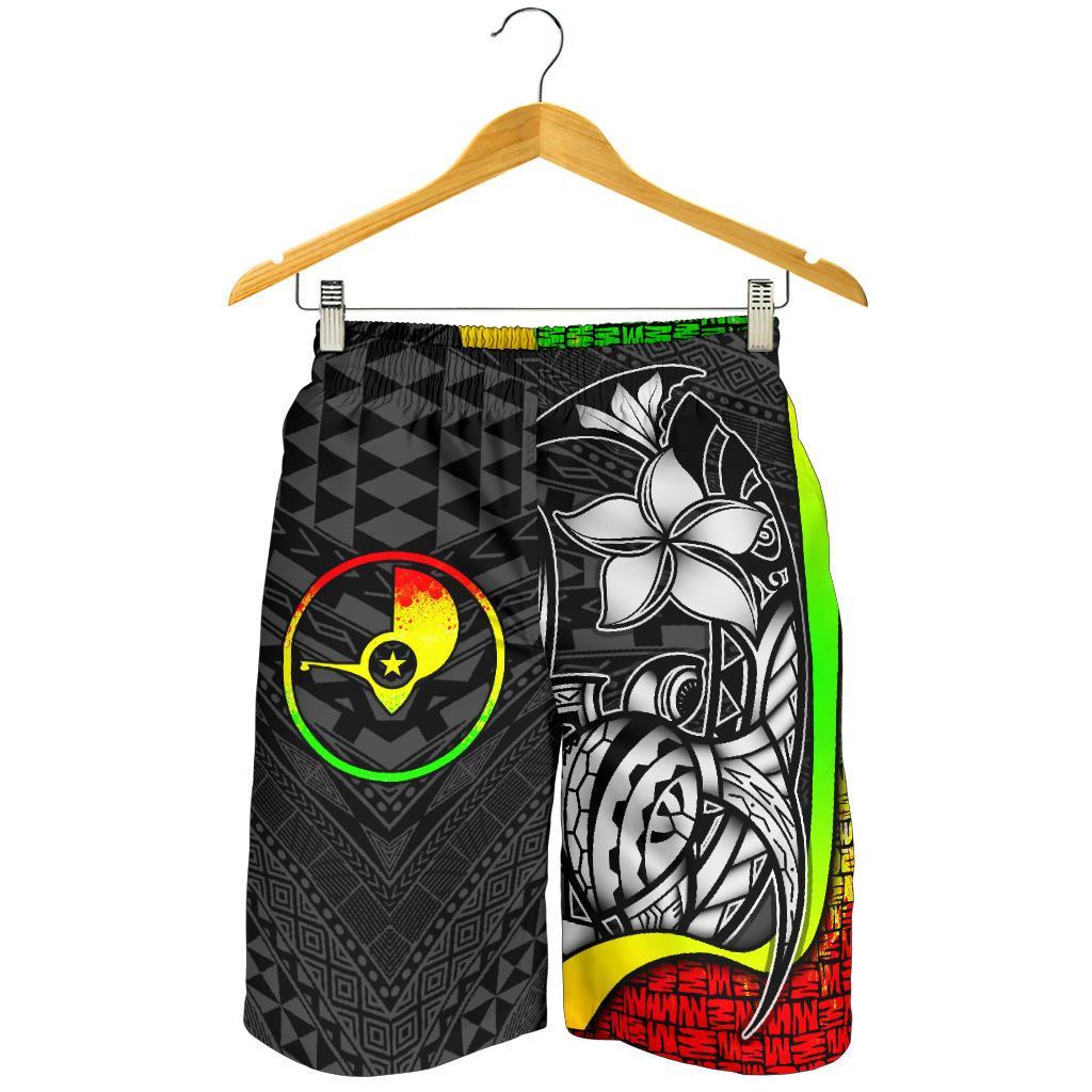 Yap Micronesian Herren Bermuda Shorts Reggae - Schildkröte mit Haken
