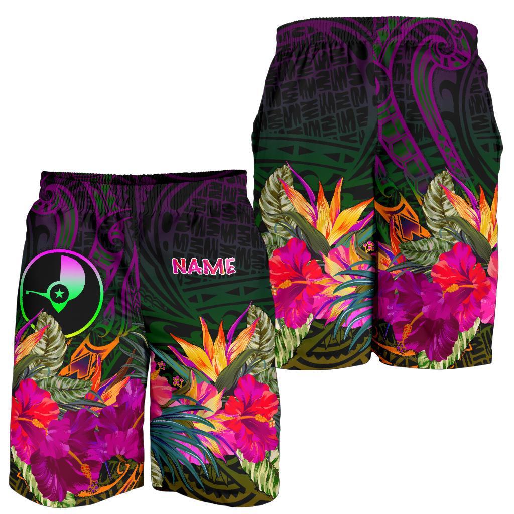YAP Personalisierte Herren-Bermuda Shorts - Summer Hibiscus