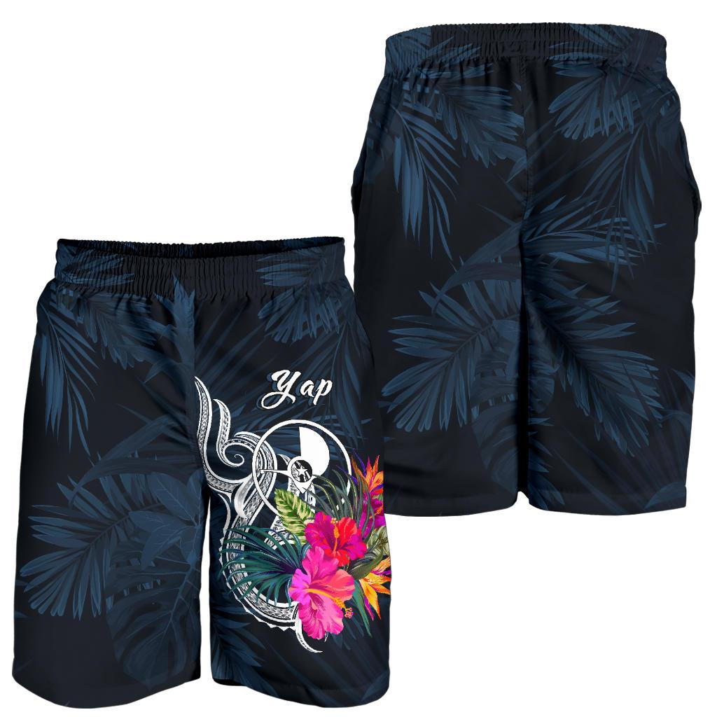 Yap Micronesia Herren Bermuda Shorts - Tropische Blume