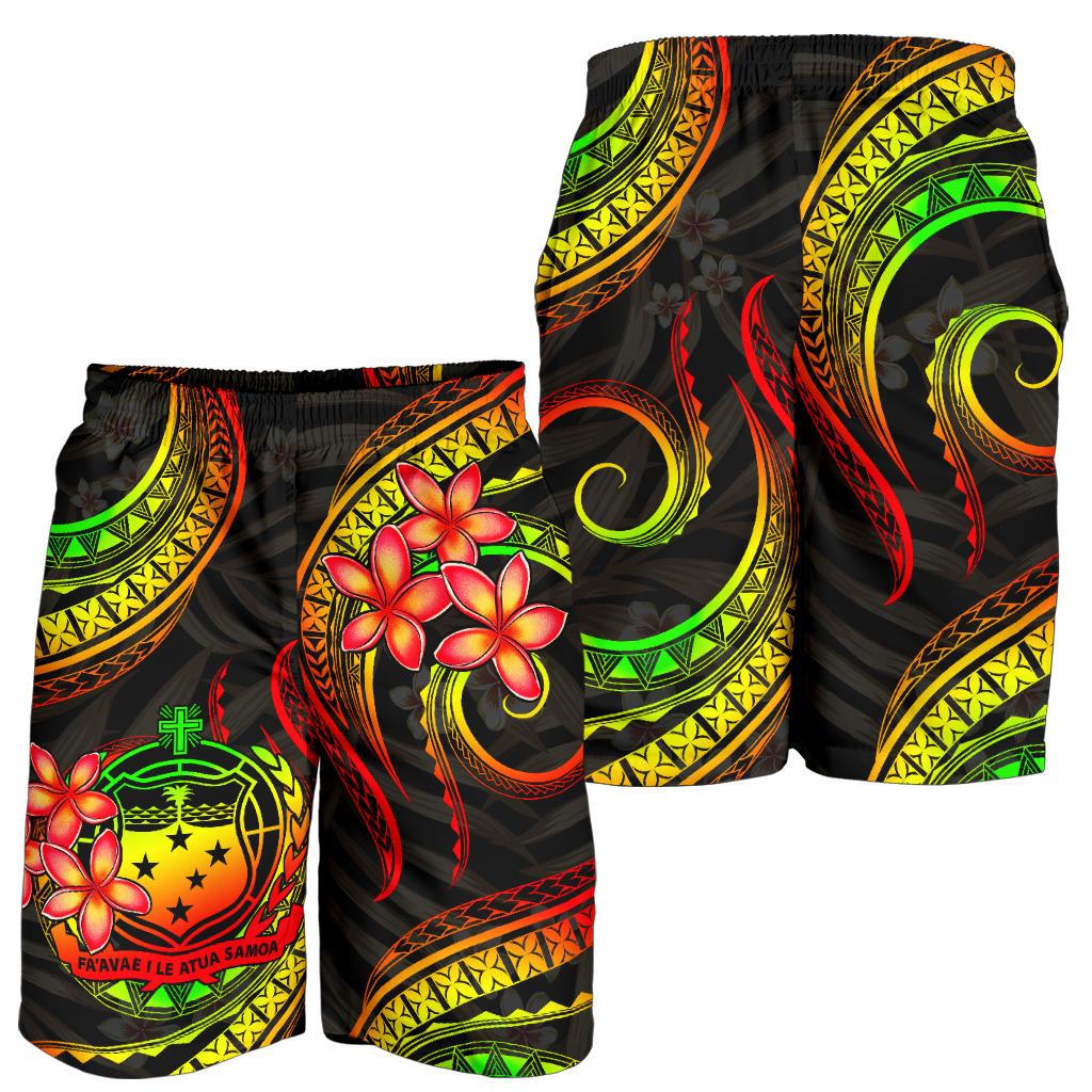 Samoa Polynesian Herren Bermudas Shorts - Reggae Plumeria