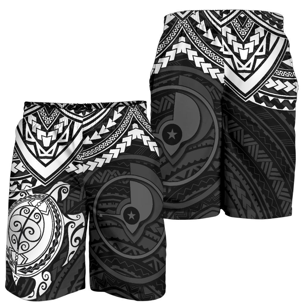 Yap Polynesian Bermuda Shorts (Herren) - Weiße Schildkröte