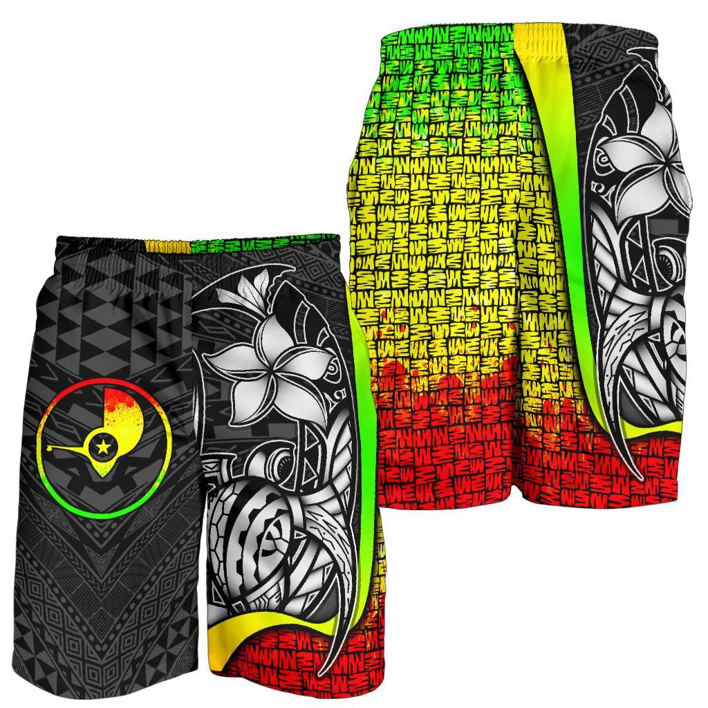 Yap Micronesian Herren Bermuda Shorts Reggae - Schildkröte mit Haken