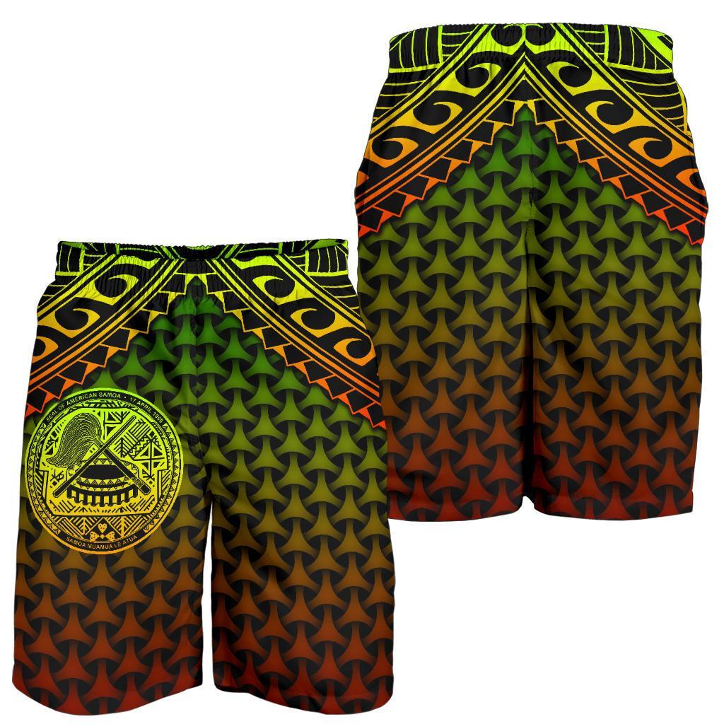 Polynesische Amerikanisch-Samoa Herren Bermudas Shorts - Reggae Vintage Polynesian Patterns