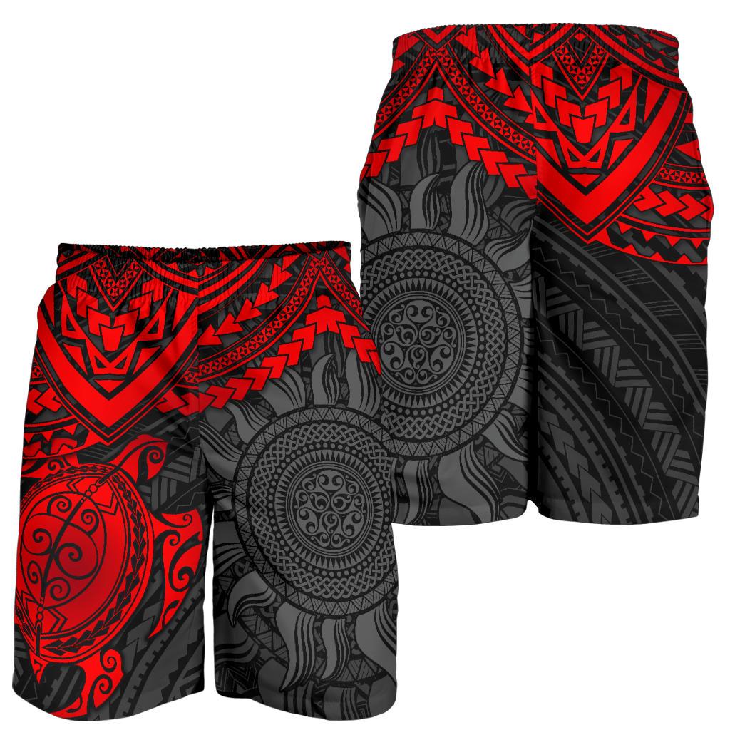 Polynesische Bermudas Shorts (Herren) - Polynesian Red Turtle