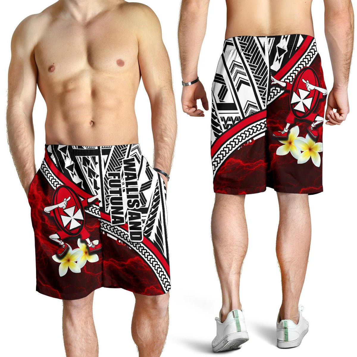 Dab Trend Style Rugby Herren Bermuda Shorts Wallis und Futuna