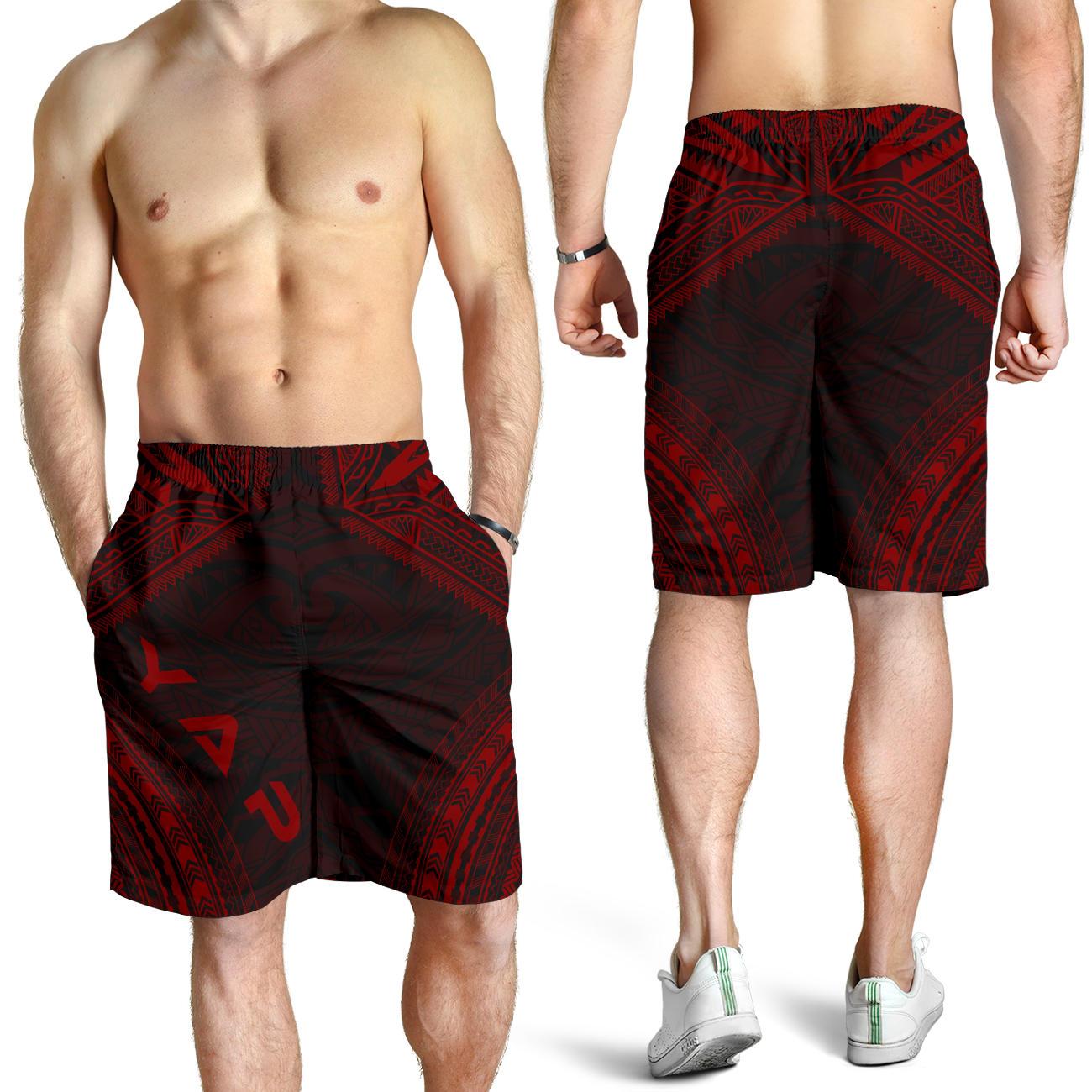 Yap Bermuda Shorts für Herren - Polynesian Chief Rote Version