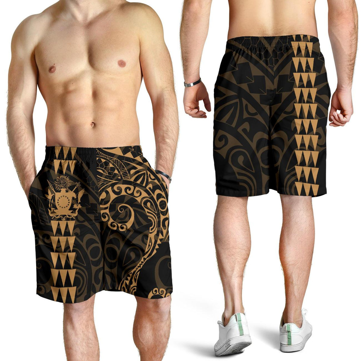 Cookinseln Polynesische Herren Bermuda Shorts 01