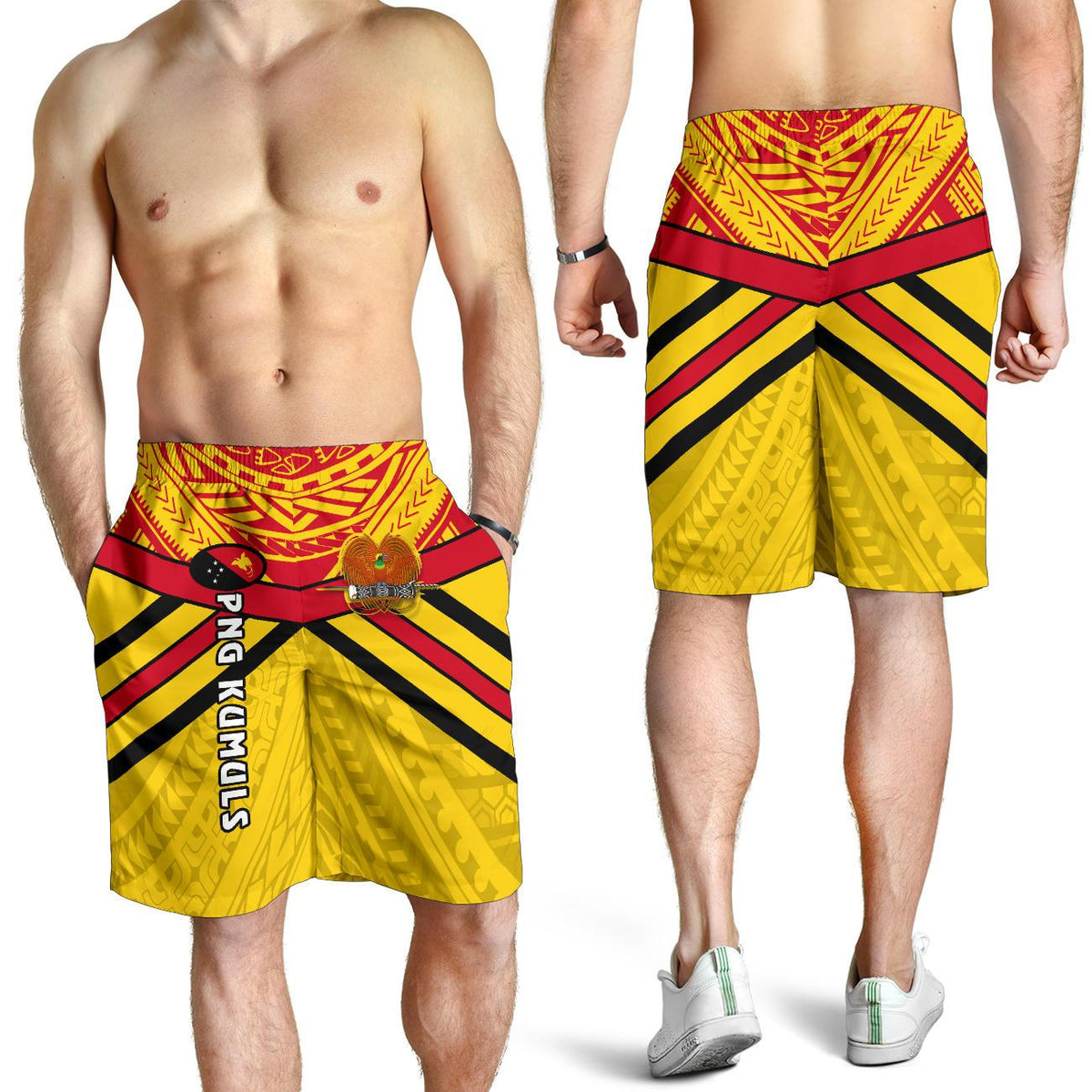 Papua-Neuguinea Rugby-Bermudas Shorts für Herren PNG - The Kumuls