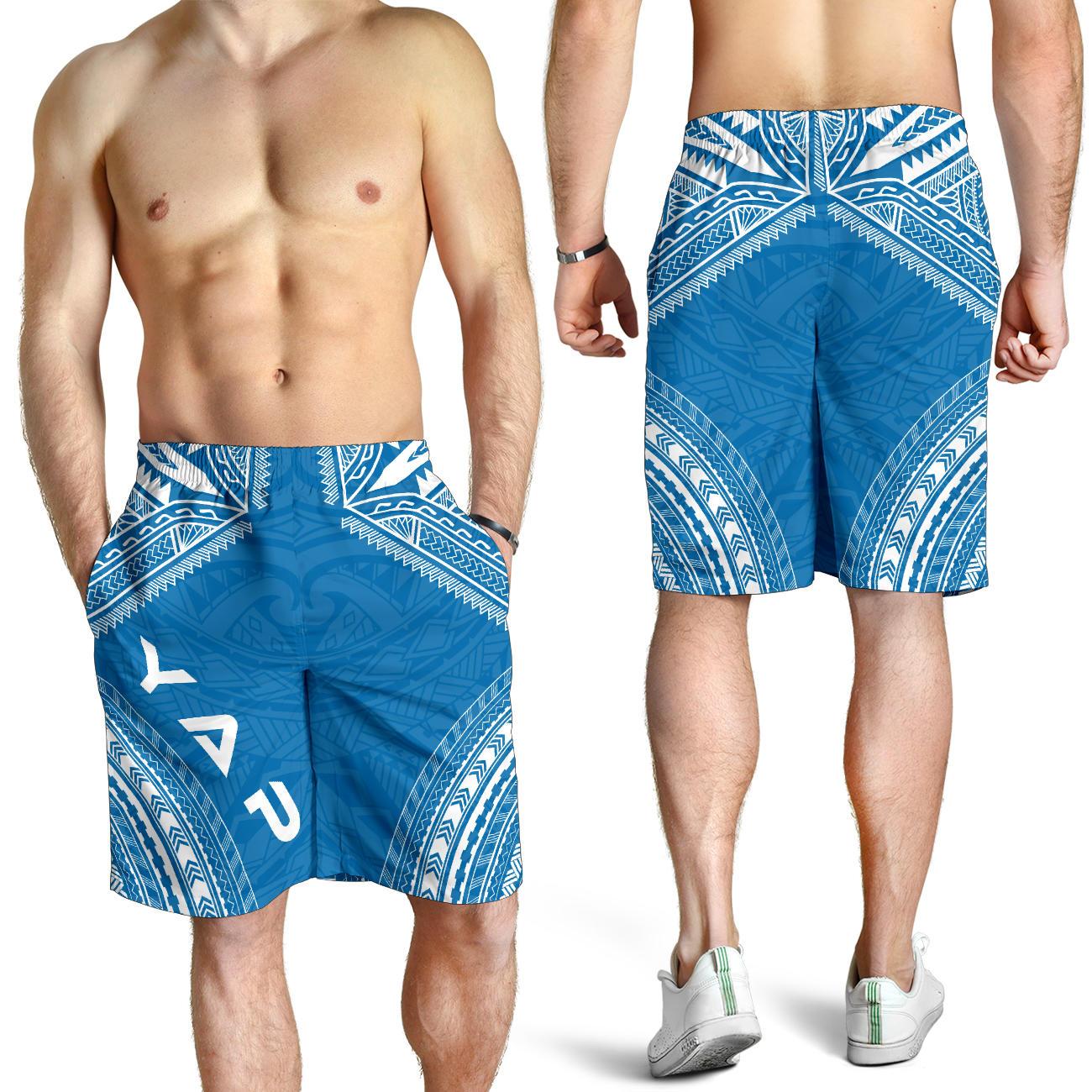 Yap Bermuda Shorts für Herren – Version mit polynesischer Häuptlingsflagge