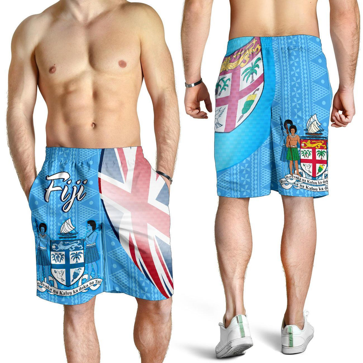 Fidschi Polynesische Herren Bermuda Shorts - Fidschi Flagge
