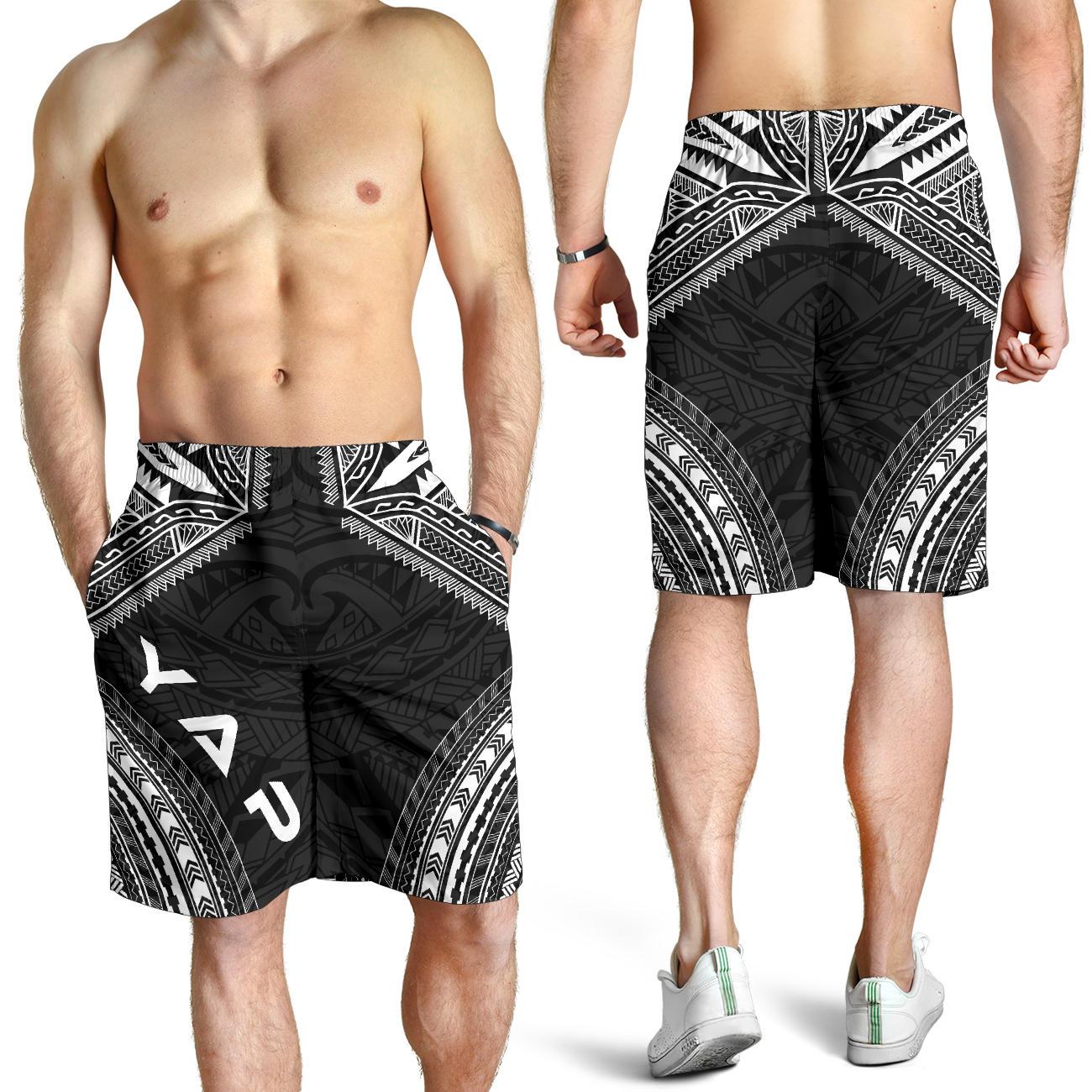 Yap Herren Bermuda Shorts - Polynesian Chief Schwarze Version