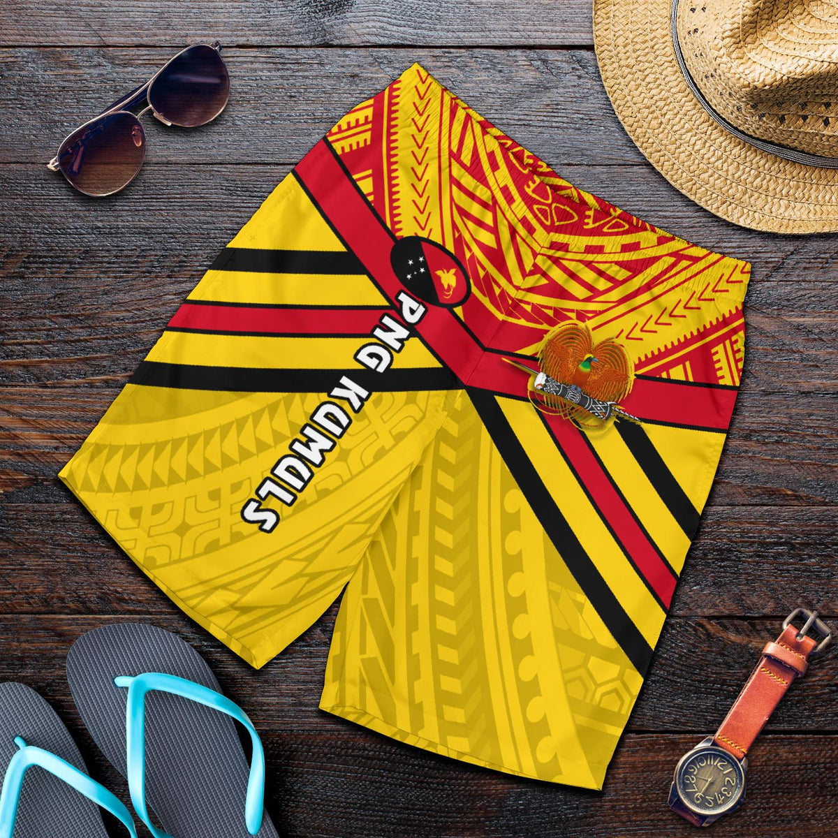 Papua-Neuguinea Rugby-Bermudas Shorts für Herren PNG - The Kumuls