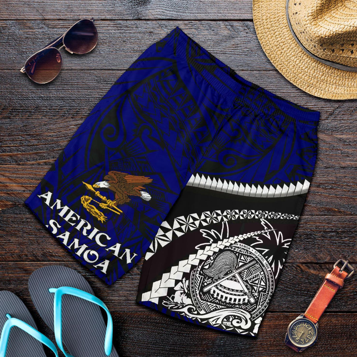 Amerikanisch-Samoa Herren Bermuda Shorts - Road To Hometown