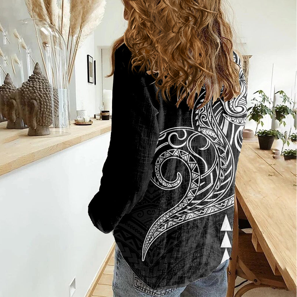 Hawaii Valentine Damen Freizeithemd Kakau Polynesian Heart LT01