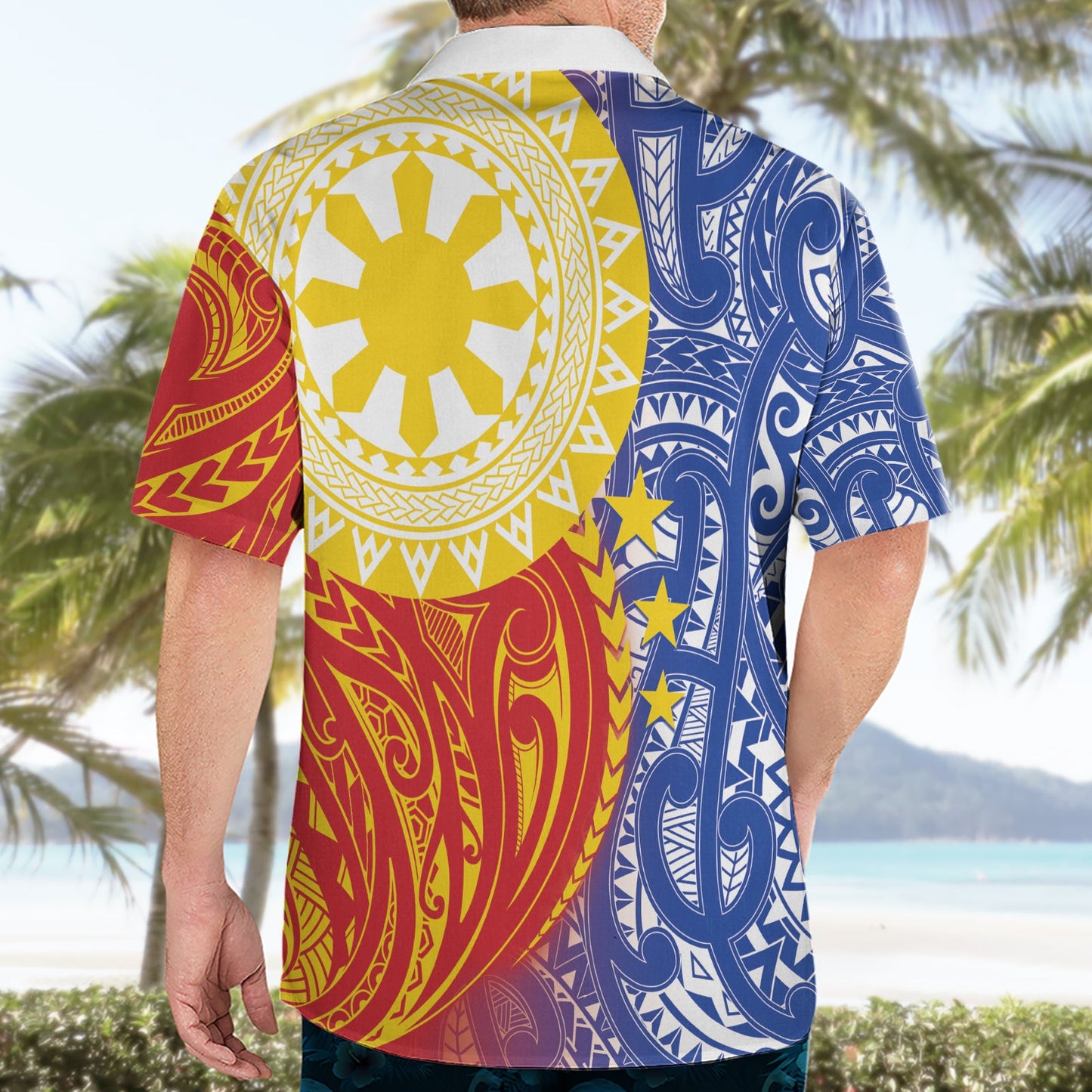 Philippinen Hawaiihemd Pilipinas Polynesisches Muster LT01