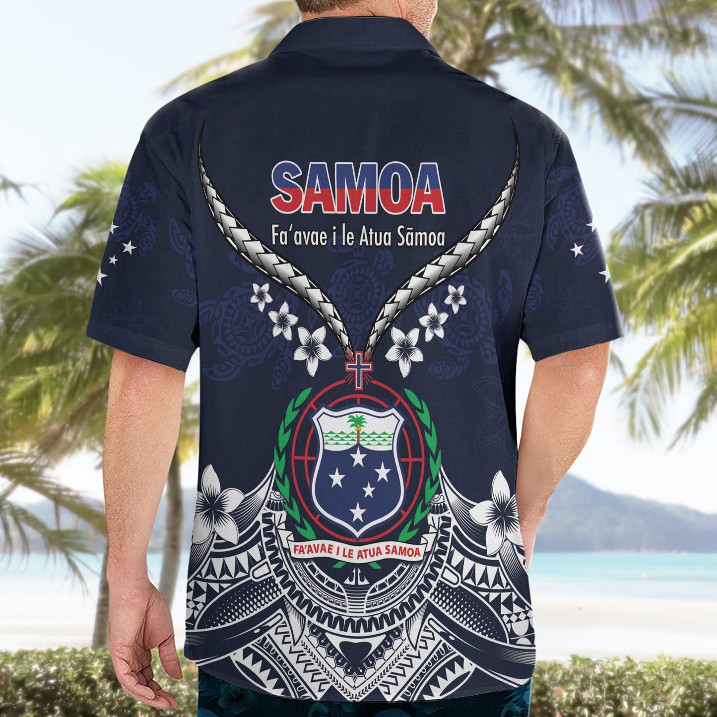 Samoa Unabhängigkeitstag Hawaiihemd Ula Nifo Mix Turtle LT01