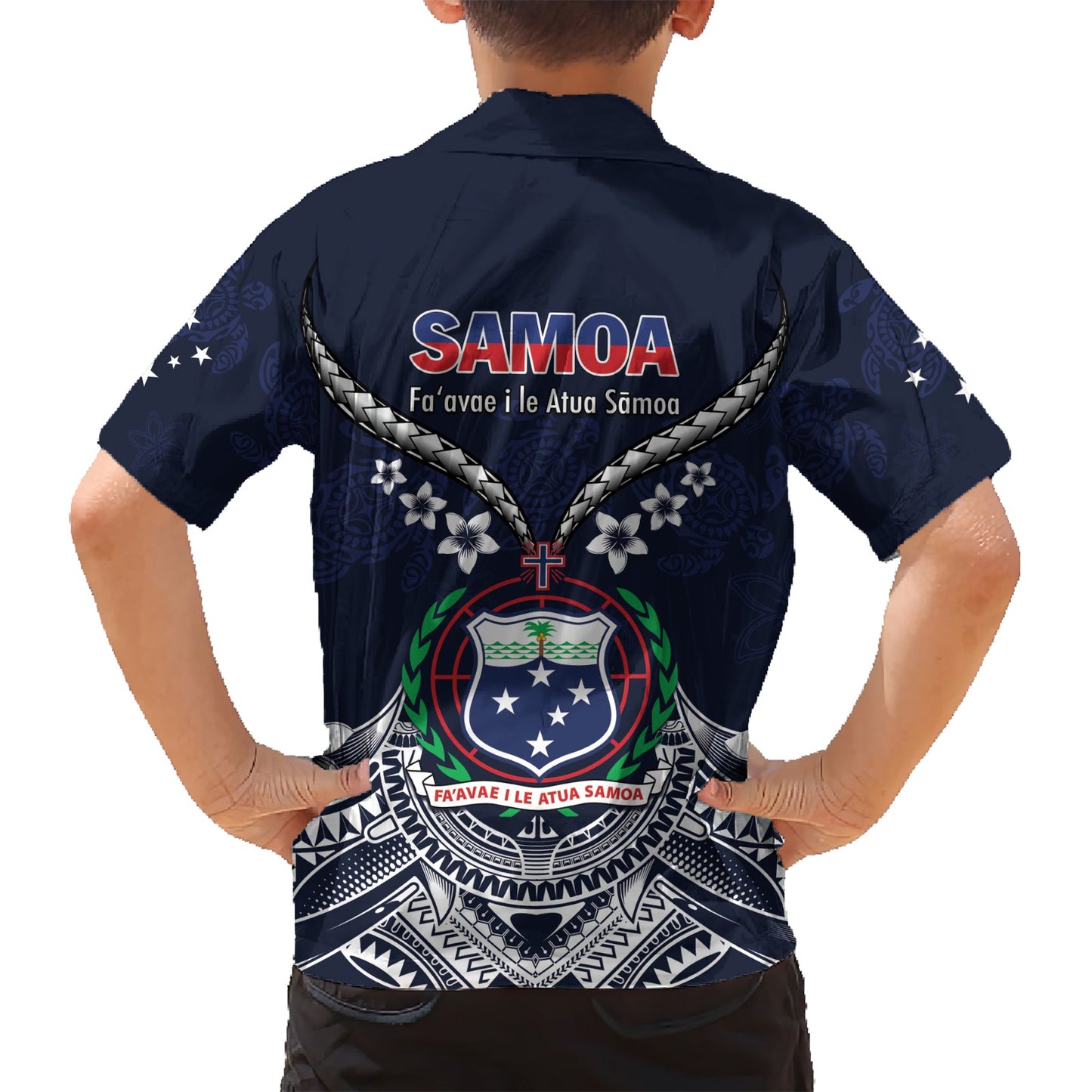 Samoa Unabhängigkeitstag Hawaiihemd Ula Nifo Mix Turtle LT01