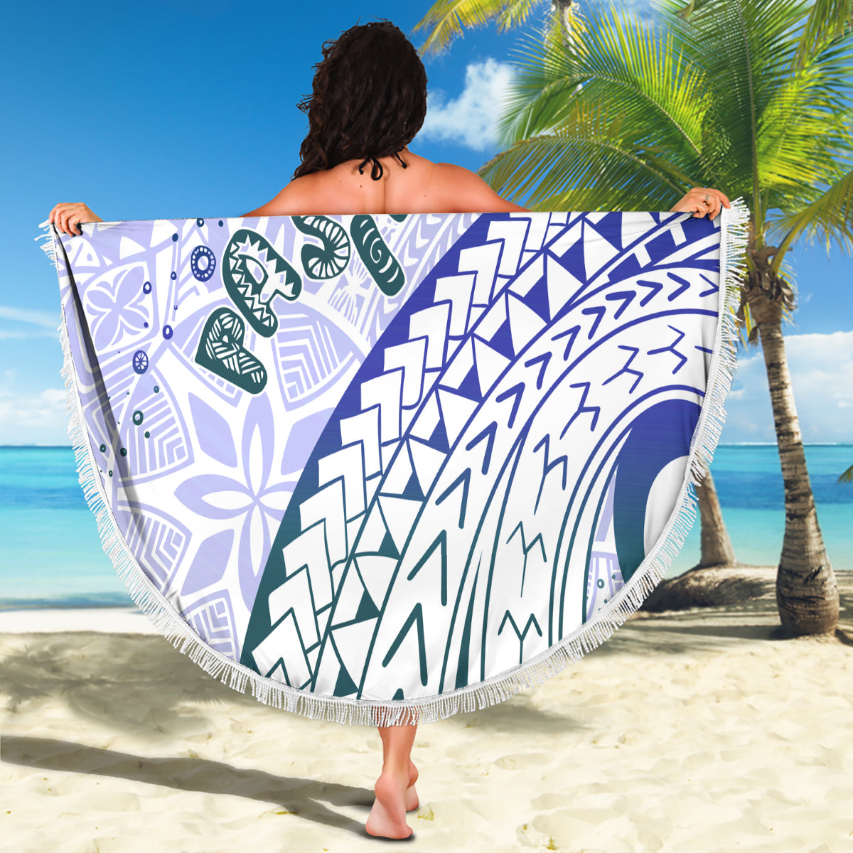 FSM Kulturtag Stranddecke Tribal Muster Gold Version LT01