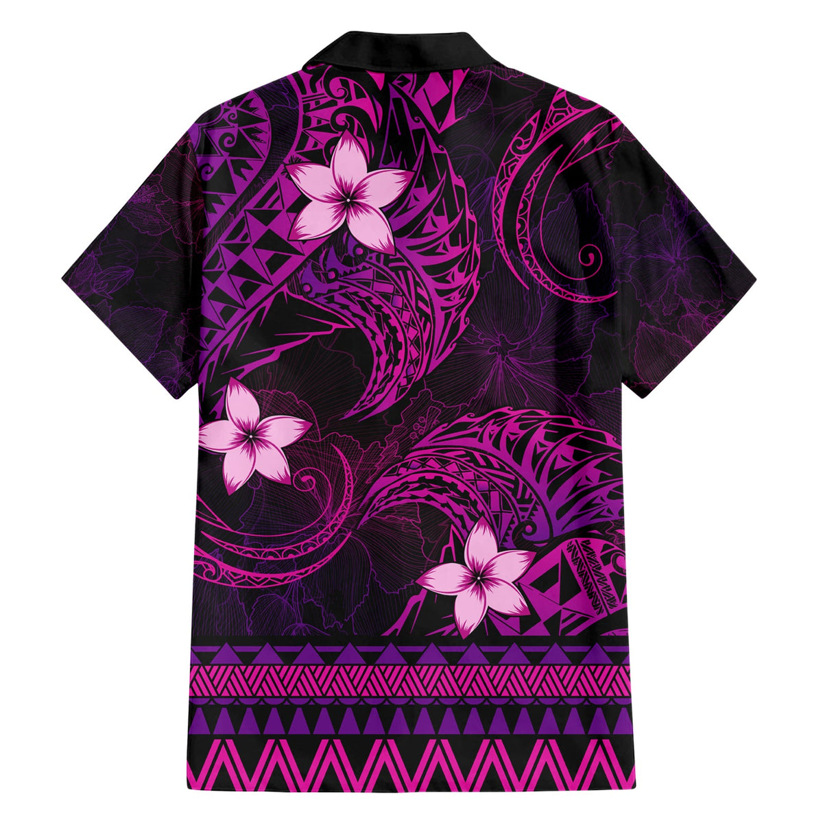 FSM Pohnpei State Hawaiihemd Tribalmuster Rosa Version LT01