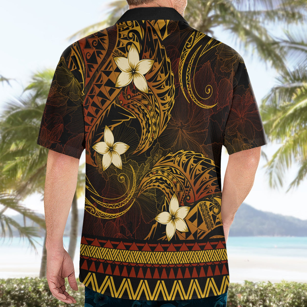 FSM Chuuk State Hawaiihemd Tribal Muster Gold Version LT01