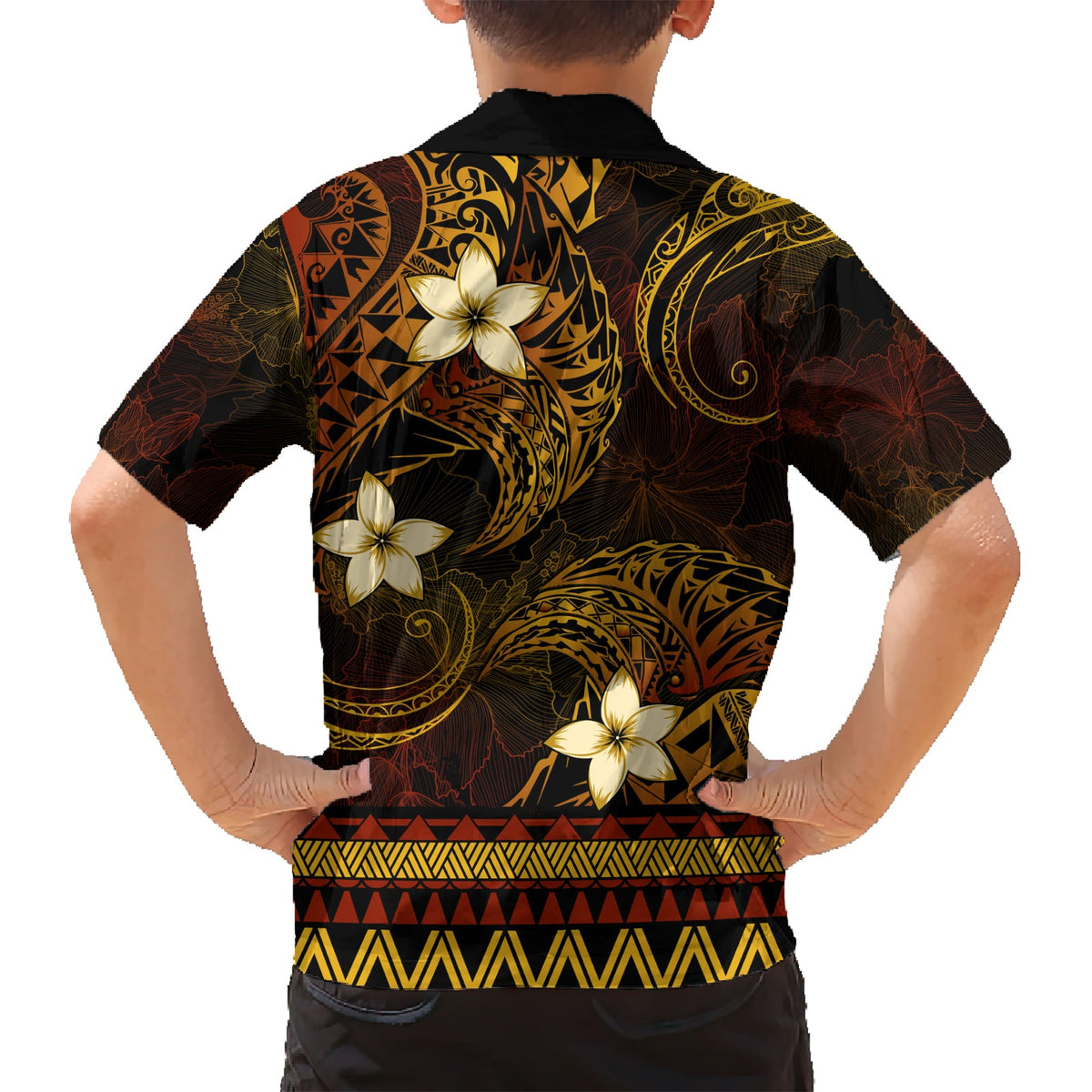 FSM Chuuk State Hawaiihemd Tribal Muster Gold Version LT01