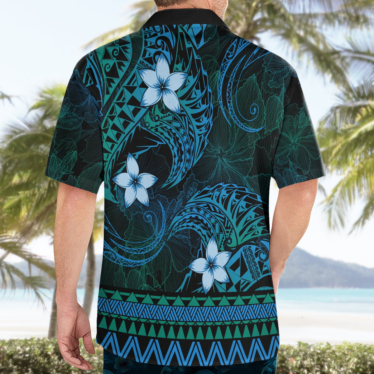FSM Chuuk State Hawaiihemd Tribal Muster Ozean Version LT01