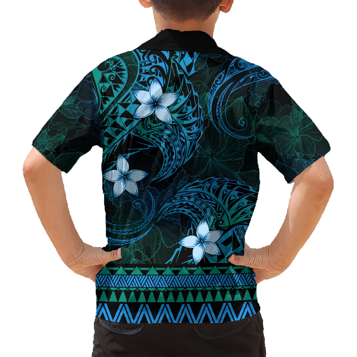 FSM Chuuk State Hawaiihemd Tribal Muster Ozean Version LT01